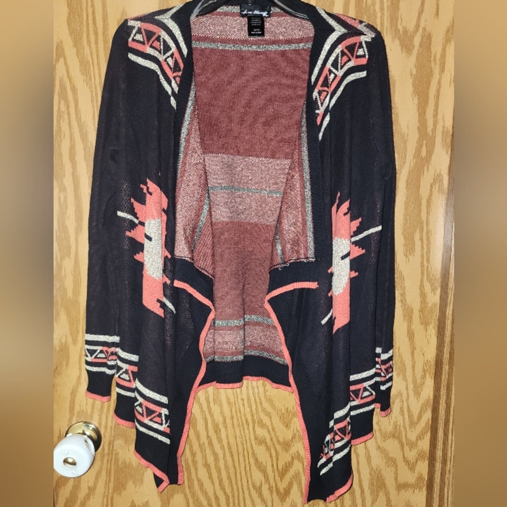 Stylish Black Gold N ORANGE Women's Cardigan